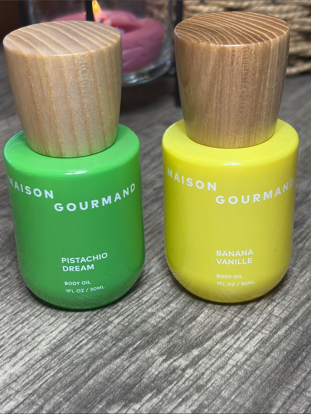 🍄5 for $35🍄 MAISON GOURMAND Pistachio Dream & Banana Vanille Body Oils